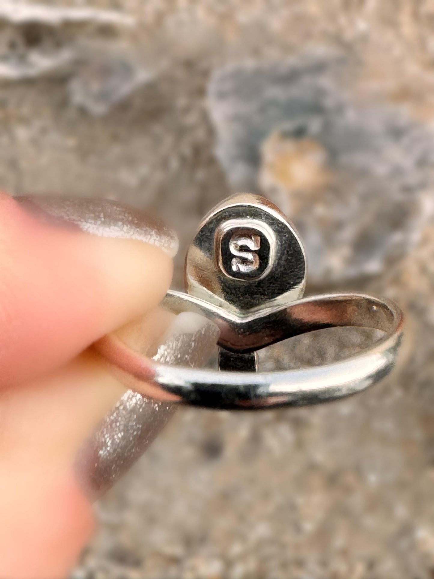 No. 8 Turquoise Dainty Wishbone Ring | Fine & Sterling Silver Boho Statement Ring | One-of-a-Kind Rock n Roll Western Coastal Jewelry