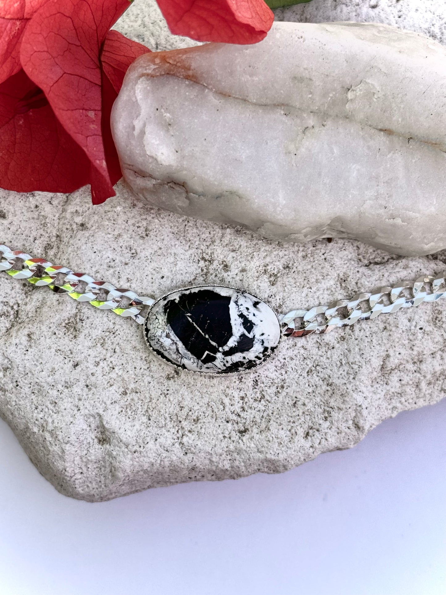 Dusk – White Buffalo Turquoise Necklace - Sun Salt Silver