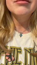 Third Eye Opal Necklace | Sterling Toggle & Paperclip Chain