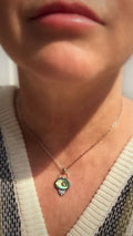 Abalone Shell Pendant Necklace | Fine & Sterling Silver on 16” Paperclip Chain
