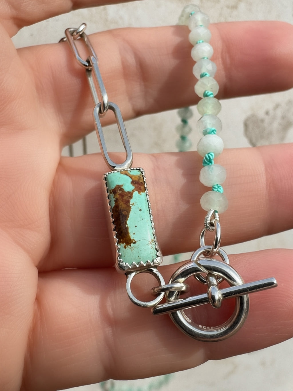 Shallows | Glacier Blue Turquoise Charm Keeper Necklace
