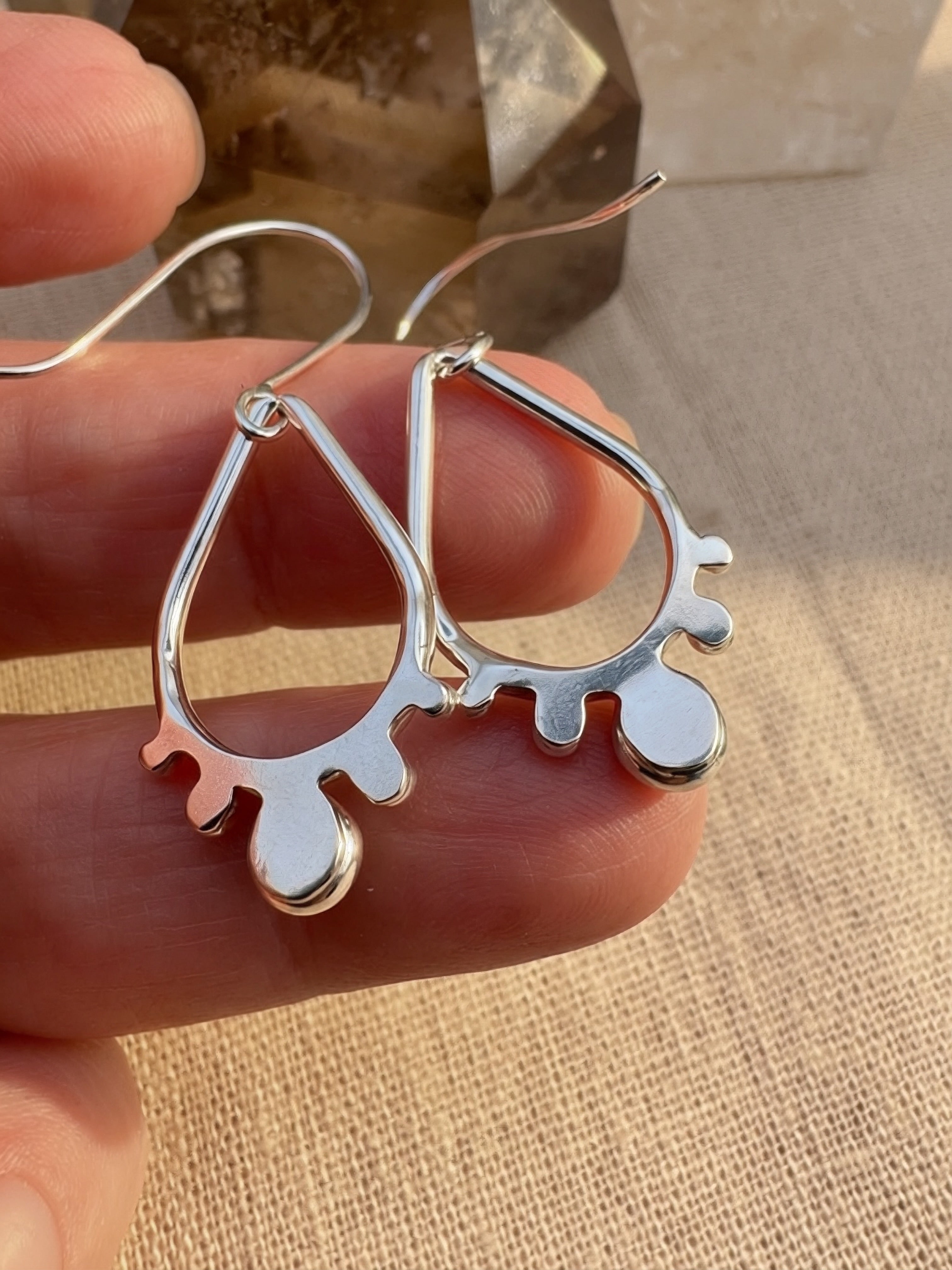 Sonoran Gold Turquoise Sterling Silver Drop Earrings