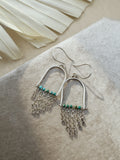 The Cascade | Morenci Turquoise Sterling Silver Arch Earrings