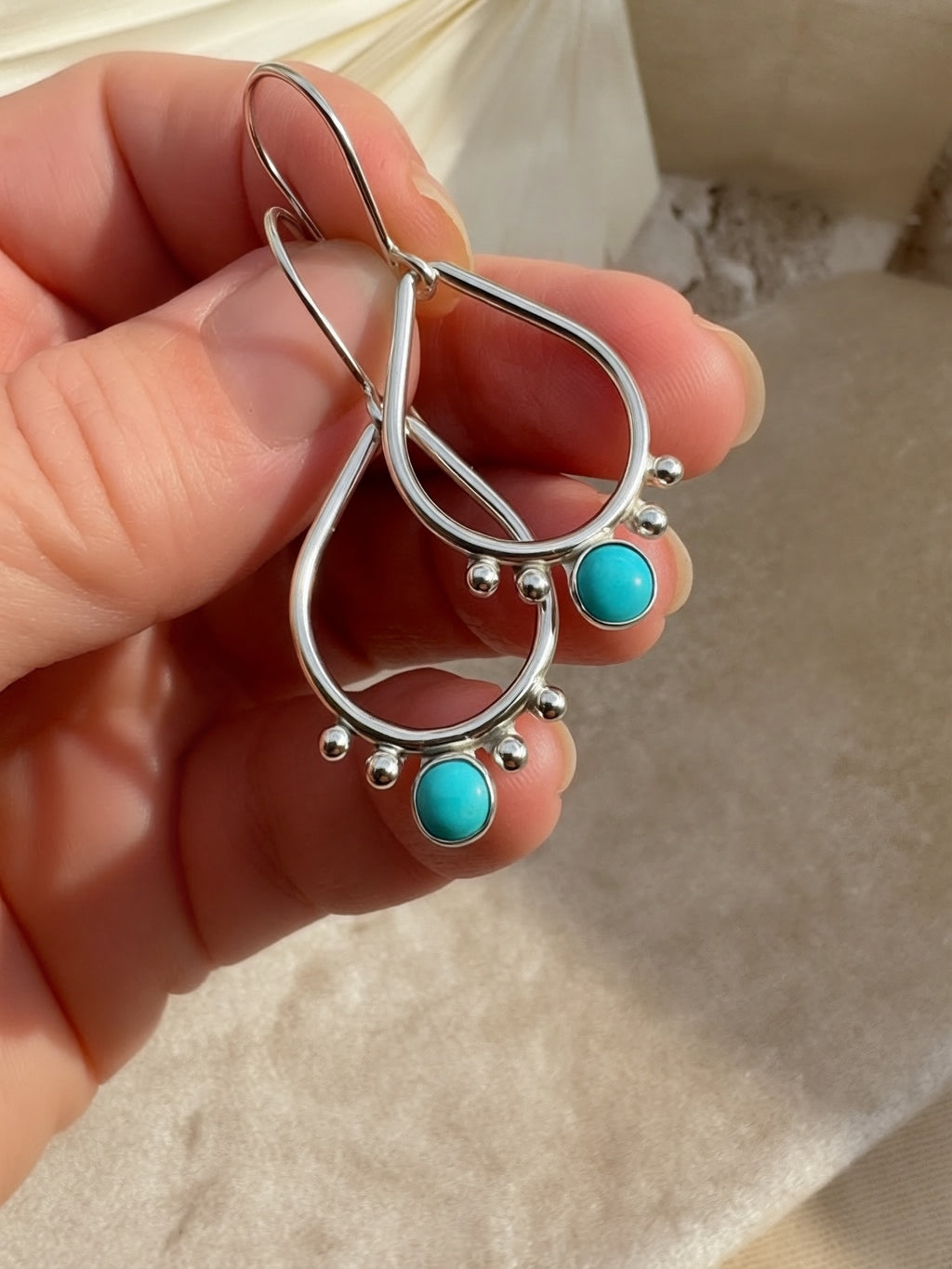 The Tidepool | Kingman Turquoise Teardrop Drop Earrings