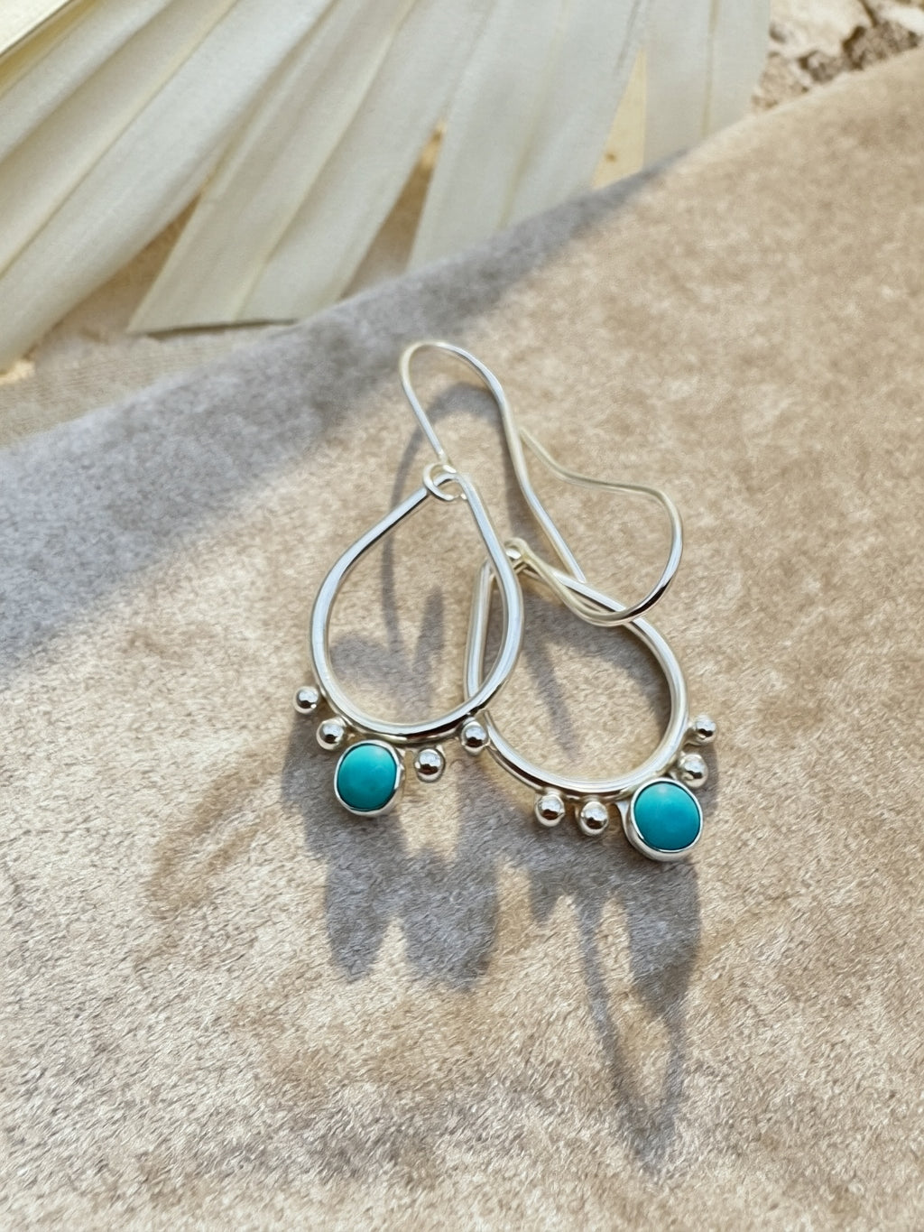 The Tidepool | Kingman Turquoise Teardrop Drop Earrings