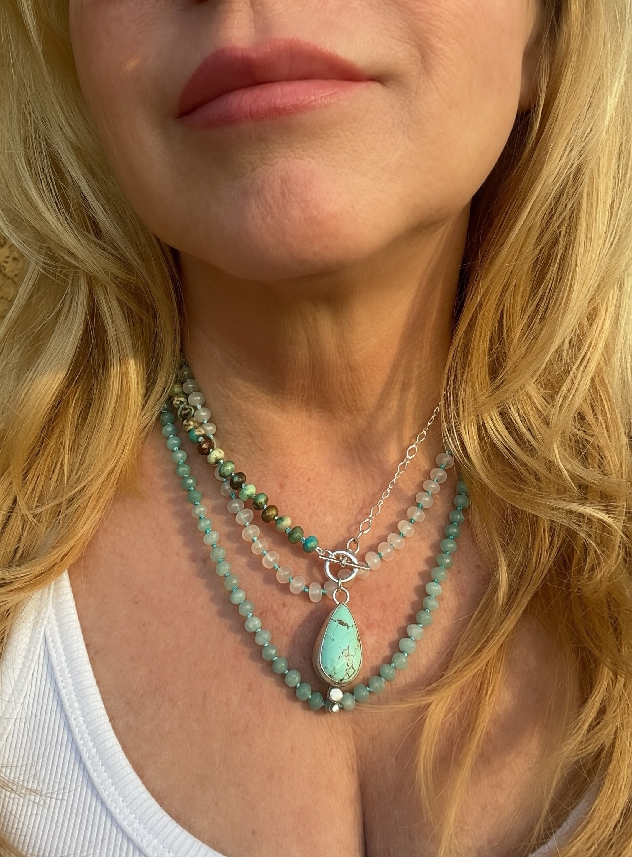 Caye | Glacier Blue Turquoise Pendant Necklace