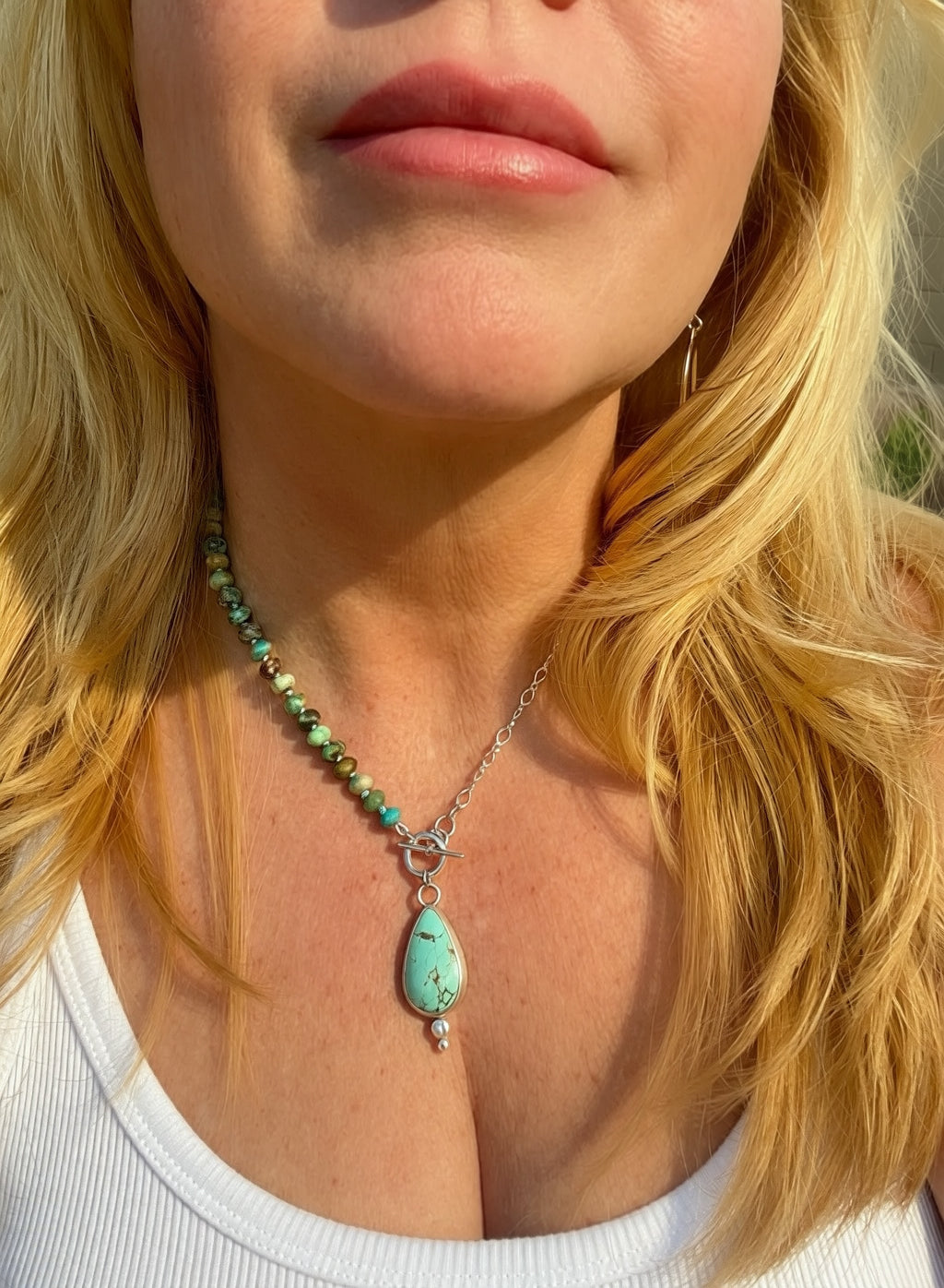 Caye | Glacier Blue Turquoise Pendant Necklace