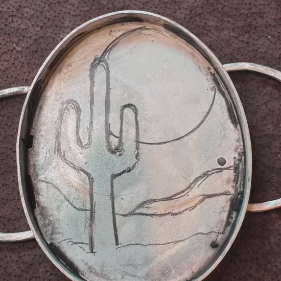 Behind the scenes process of making this silver cuff.