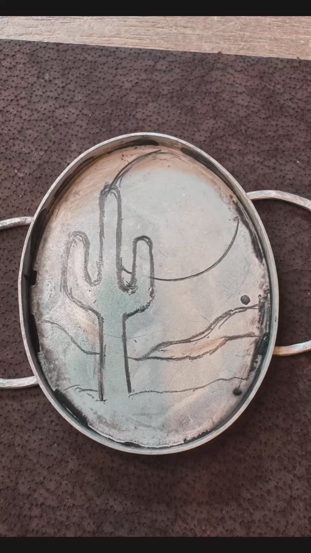 Behind the scenes process of making this silver cuff.