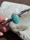 Lunar Glow - Blue Moon Turquoise Stacker Cuff - Sun Salt Silver