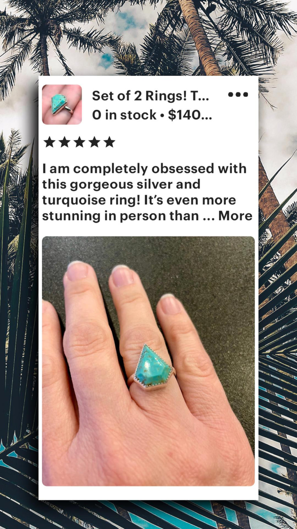 Golden Hills Turquoise Ring | Handmade Fine and Sterling Silver Statement Ring | Ready to Ship | Sky Blue Ring | Size 6