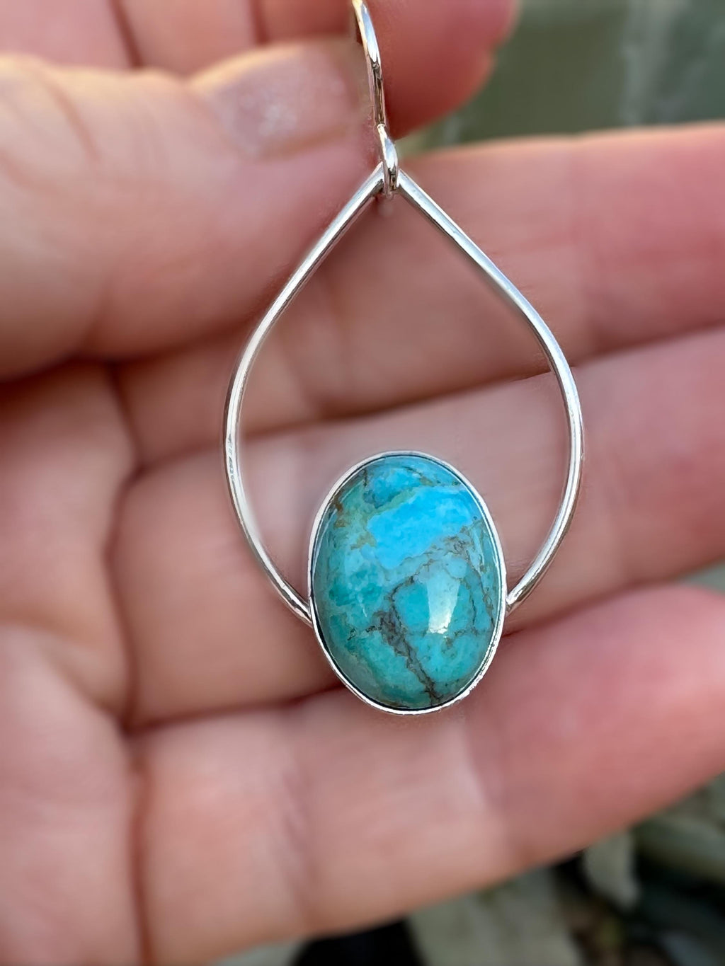 Turquoise Earrings, Sterling Silver Earrings - Boho Cowgirl, Gift for Her, Bohemian, Silver Dangle Earrings, Mohave Turquoise